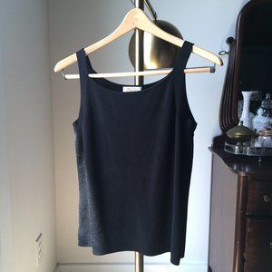 talbots petites square neck shell tank - black - medium petite
